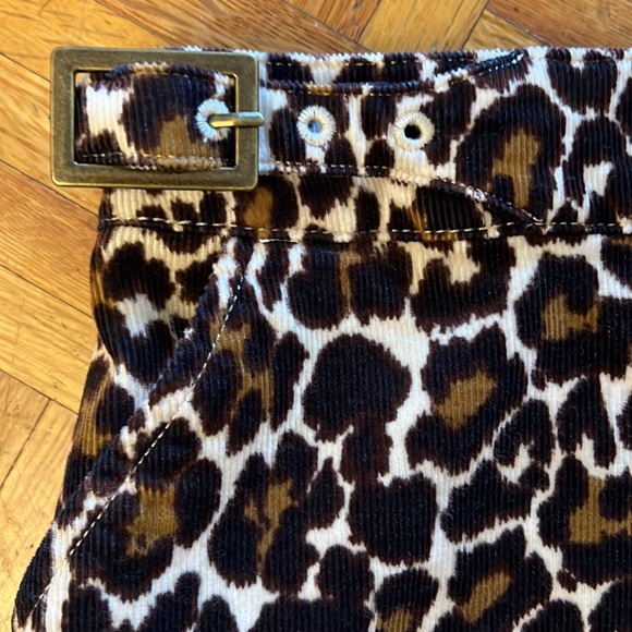 NWOT J. Crew brown leopard print buckle corduroy mini skirt - Picture 8 of 10